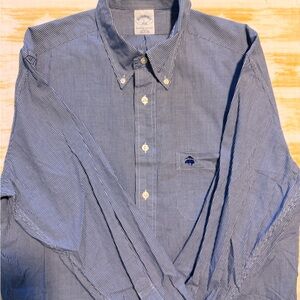 Brooks Brothers 346 the Original Polo Plaid Men's Sz Large Slim Fit 100% Cotton